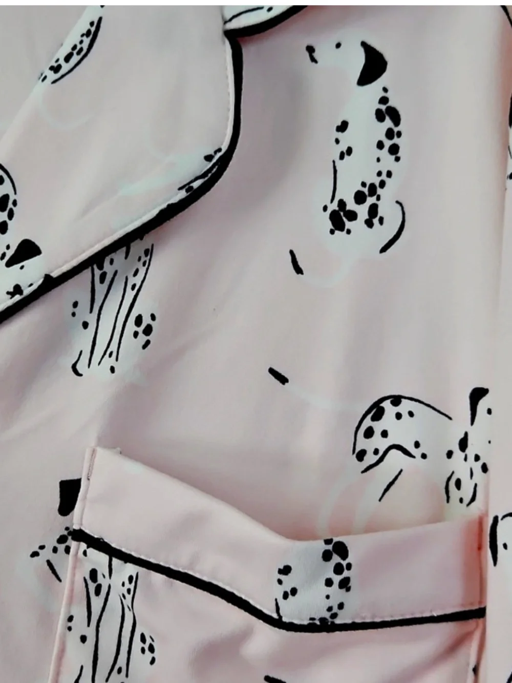 NWT Kate Spade Knit Pajama pj's Set Size S Shorts dogs Dalmations Pink